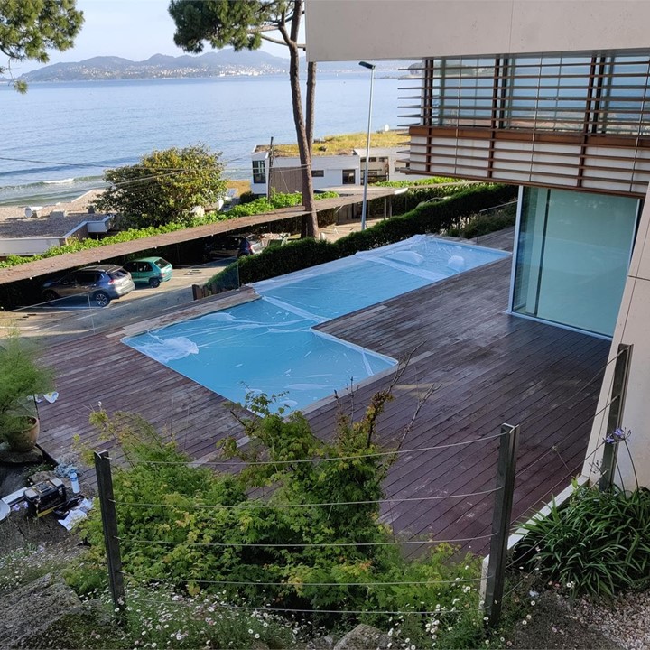 K Madera piscina antes